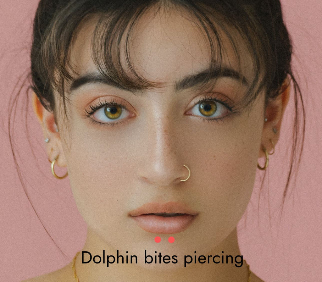 Piercing Dolphin Bites (morsi di delfino): costo, dolore, guarigione, gioielli, dimensionamento, assistenza post-operatoria, pro e contro