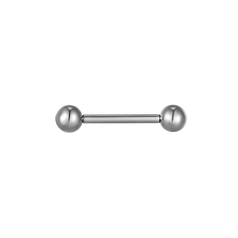 Nipple piercing barbell internally threaded 14g 16g long barbell nipple piercing short straight barbell titanium minimalist 1 piece