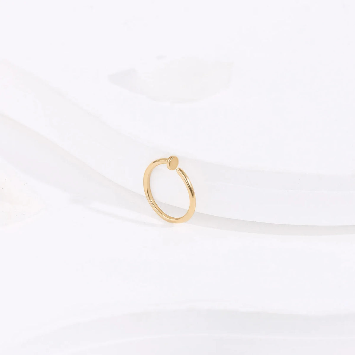 Anello da naso in oro massiccio a mezzo cerchio con perno in oro 14K con un perno da 20 G 8 mm