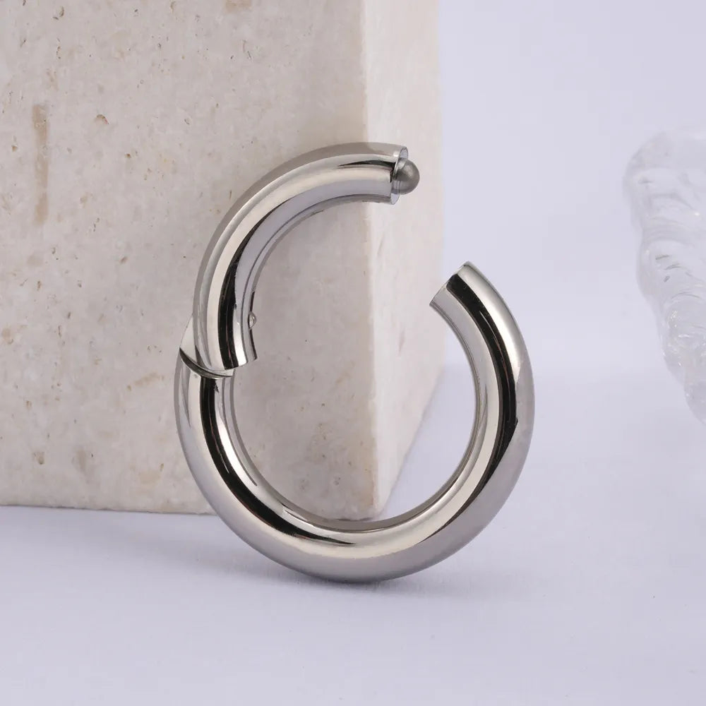 Large gauge piercing septum piercing implant-grade titanium 2G 4G 6G 8G 12G hinged segment ring