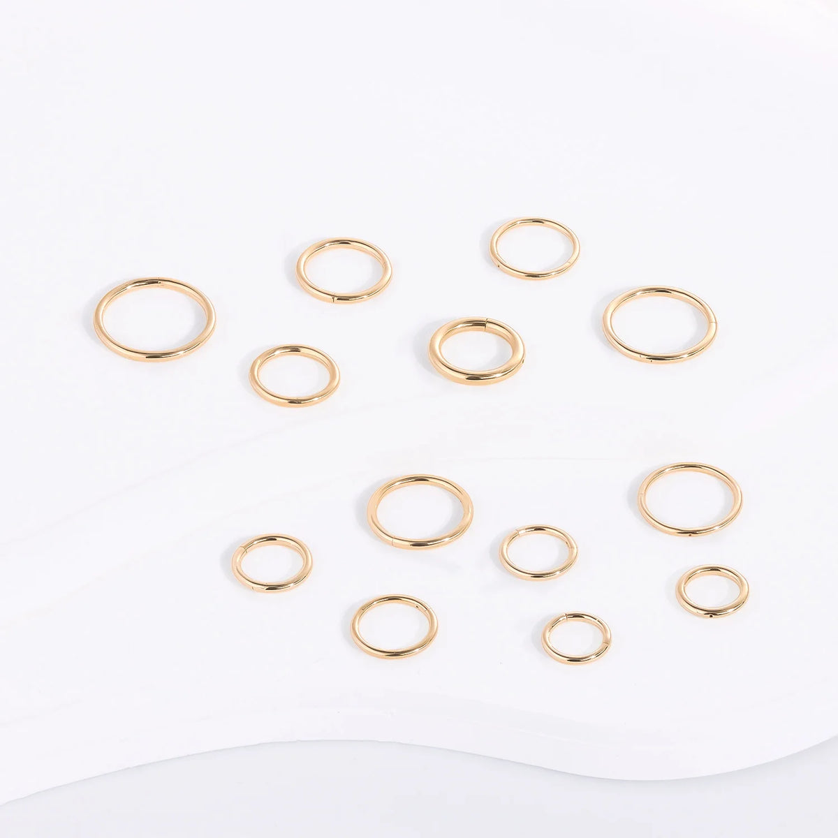 14K gold nose hoop nose clicker ring septum ring solid gold ear piercing